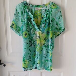 St. John's Bay Vibrant Floral Blouse